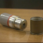 Still Image 2 of a tear gas shell case in CBS's "What Really Happened at Waco?" January 25, 2000.